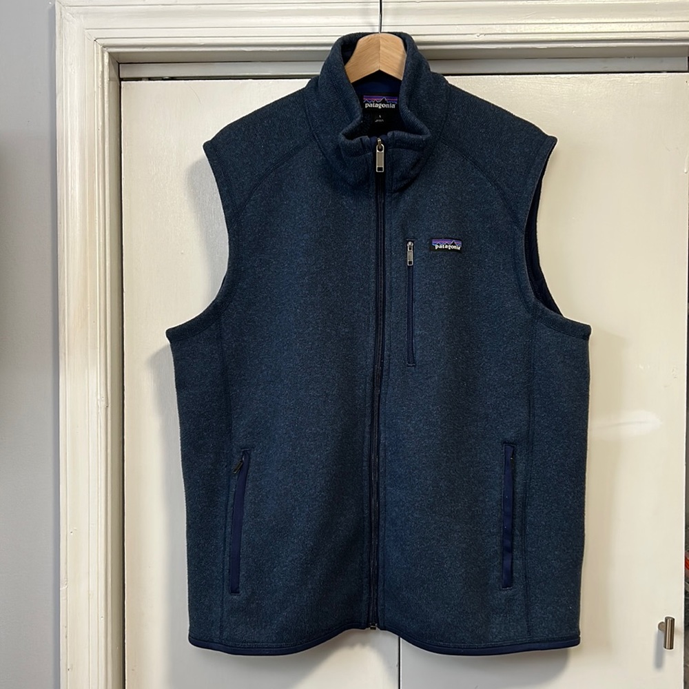 Patagonia men’s better sweater vest - dark blue, Size Large